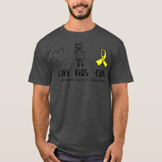 Love Kids Cure Childhood Cancer Awareness Cute Sup T-Shirt