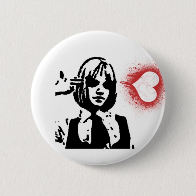 Love Kills 6 Cm Round Badge (Front)