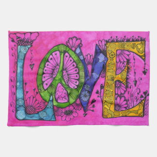 "Love" kitchen towel