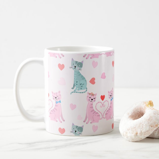 Love Kitties Coffee Mug (With Donut)