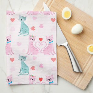 Love Kitties Tea Towel