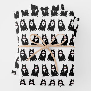 Love Kitties Wrapping Paper Sheets