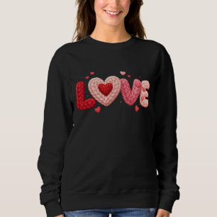 LOVE Knit Heart Sweatshirt – Cozy Romantic Valenti