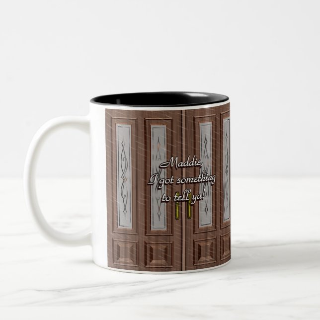 Love Knocks On Front Door Mug (Left)