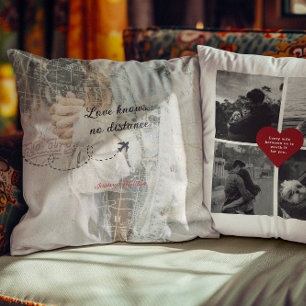 Love Knows No Distance Long-Distance Relationship Cushion