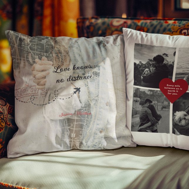 Love Knows No Distance Long-Distance Relationship Cushion (Creator Uploaded)