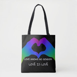 Love Knows no Gender, Love is Love Tote Bag