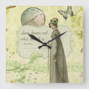 Love Knows no Time Square Wall Clock