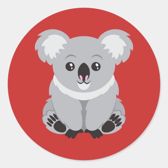 Love Koala Bears Classic Round Sticker (Front)
