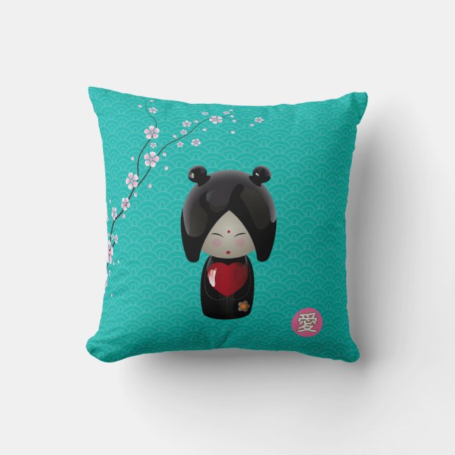 Love Kokeshi Pillow (Front)
