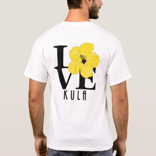 LOVE Kula Hawaii Yellow Hibiscus (back print) T-Shirt
