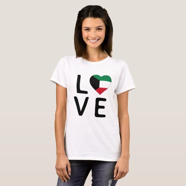 Love - Kuwait Flag T-Shirt (Front Full)