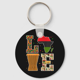Love Kwanzaa Kinara Celebration African Heritage G Key Ring