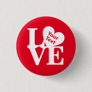 Love L.❤️.V.E. heart [not just for Valentine's] 3 Cm Round Badge