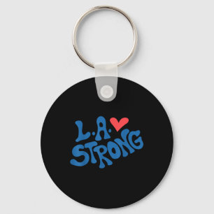 Love La Heart Los Angeles Strong Supportive  Key Ring
