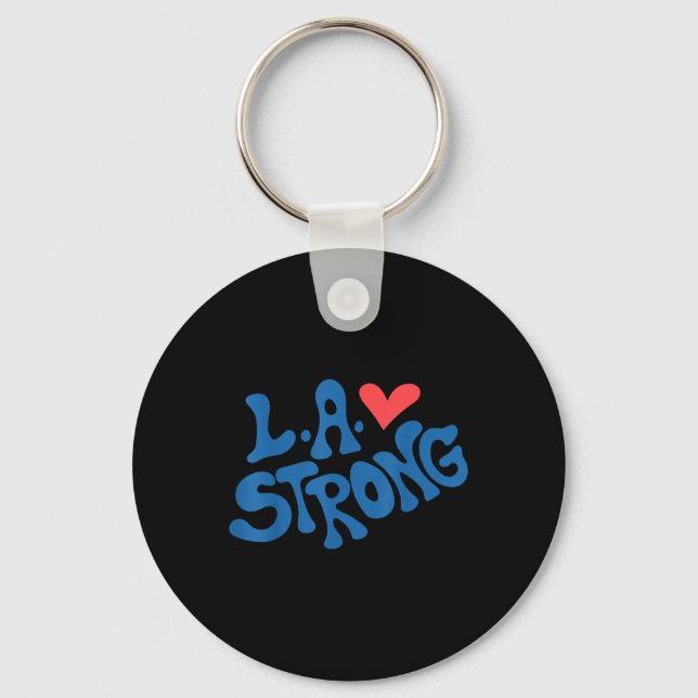 Love La Heart Los Angeles Strong Supportive  Key Ring (Front)