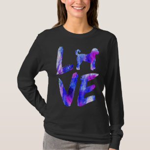 Love Labradoodle Watercolor Blue Dog Mum Dad 1 T-Shirt