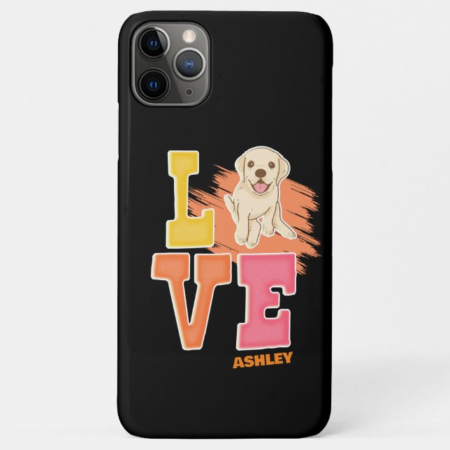 Love Labrador Retriever Cute Dog Dad Dog Mum Case-Mate iPhone Case (Back)