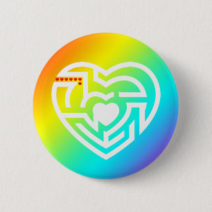 love labyrinth 6 cm round badge