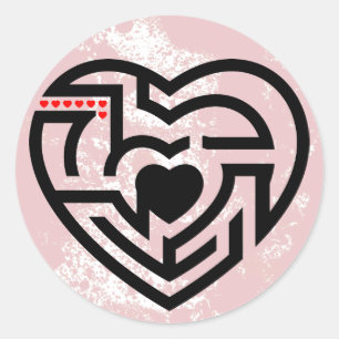 love labyrinth classic round sticker