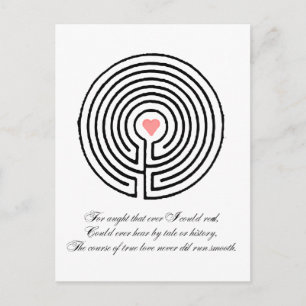 Love labyrinth - Valentine's Day Holiday Postcard