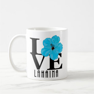 LOVE Lahaina Blue Hibiscus 11oz Coffee Mug