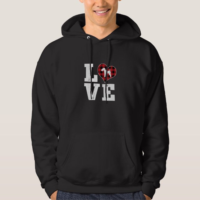 Love Lakeland Terrier Dog Lovers Gifts Dog Valenti Hoodie (Front)