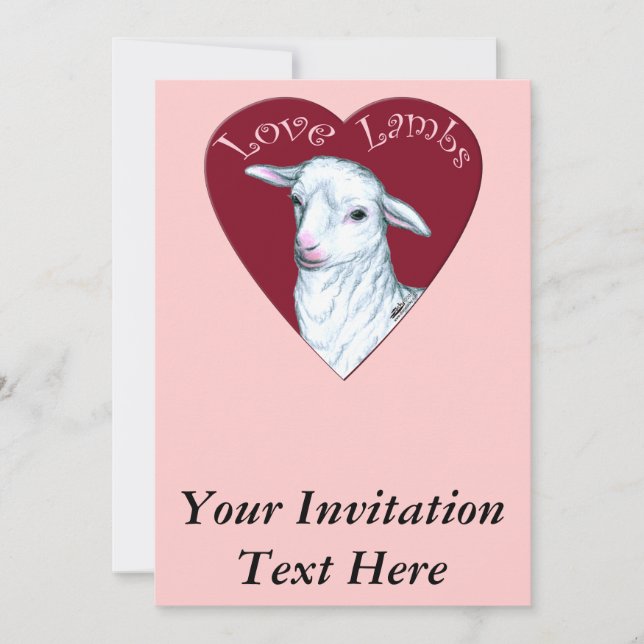 Love Lambs Invitation (Front)
