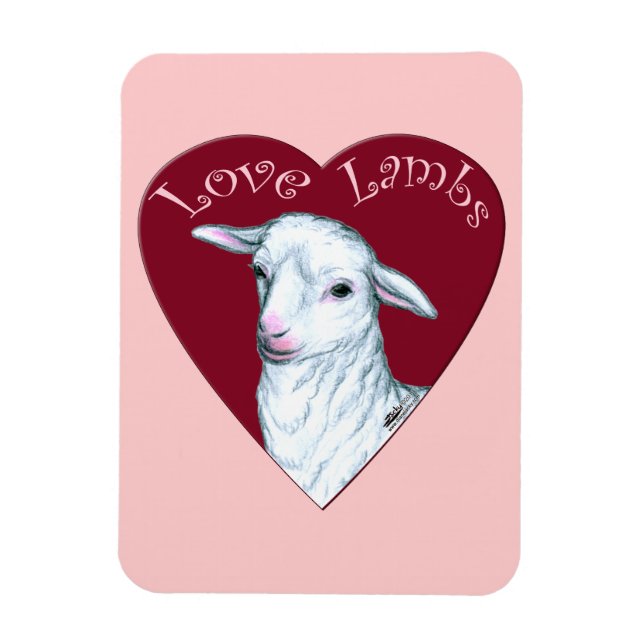 Love Lambs Magnet (Vertical)