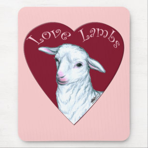 Love Lambs Mouse Pad