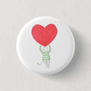 love, l'amour, amore 3 cm round badge
