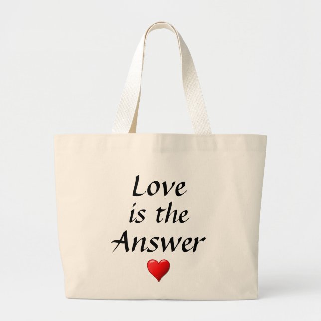 Love Large Tote Bag (Front)