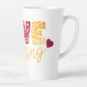 Love Lasting Valentine Quote Latte Mug