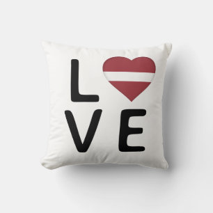 Love - Latvia Flag Cushion