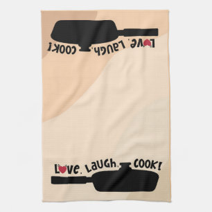 "Love, Laugh, Cook!" Kitchen Tea Towel