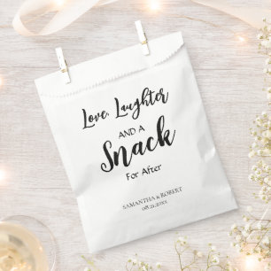 Love. Laughter & a Snack Wedding Favour Bag