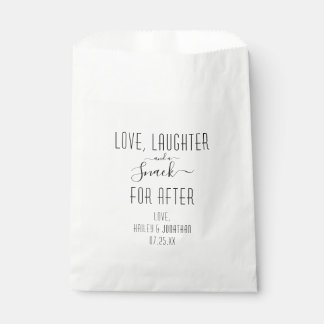 Love, Laughter and a Snack for After Favour Bag