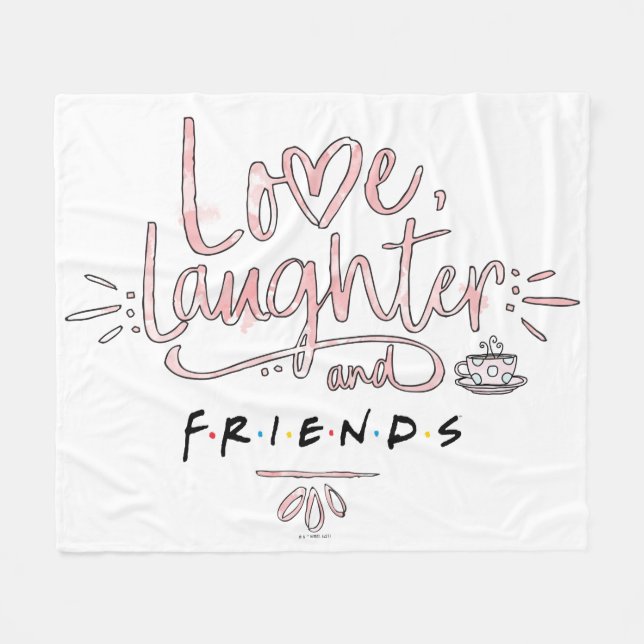 Love, Laughter and FRIENDS™ Fleece Blanket (Front (Horizontal))