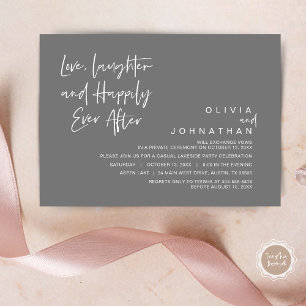 Love, Laughter and Happily ever after, Elopement I Invitation