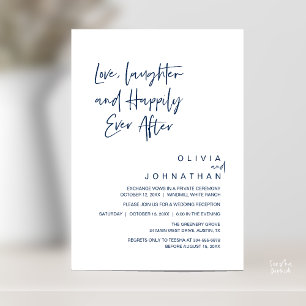 Love, Laughter and Happily Ever After, Modern Invitation