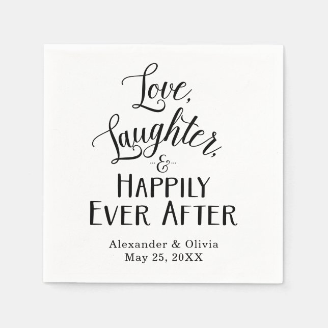 Love, Laughter, and Happily Ever After Napkin (Front)