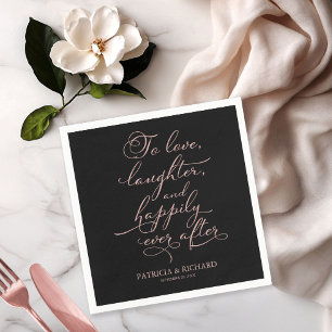 Love, laughter, and happily ever after Wedding Napkin