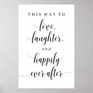 Love, Laughter, and Happily Ever After Wedding Poster
