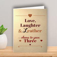 Love, Laughter and Leather 3rd wedding anniversary