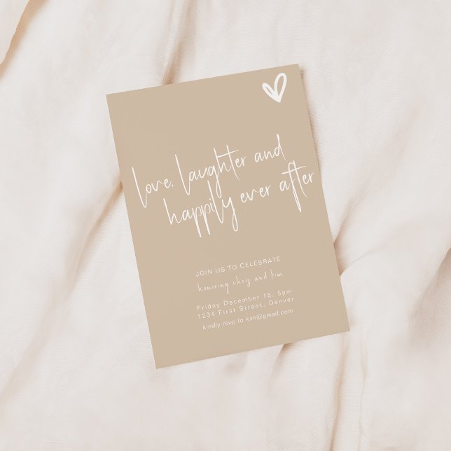 Love Laughter Happily Ever After Engagement Invitation (Creator Uploaded)