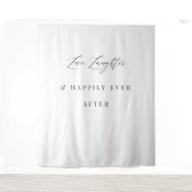 Love Laughter & Happily Ever After Wedding Banner