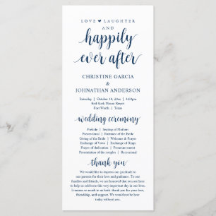 Love laughter Happily ever after, Wedding Ceremony Program