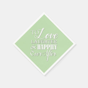 Love Laughter Happily Ever After Wedding Napkin