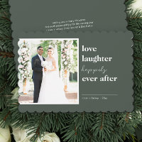 Love Laughter Happily Ever After Wedding Photo