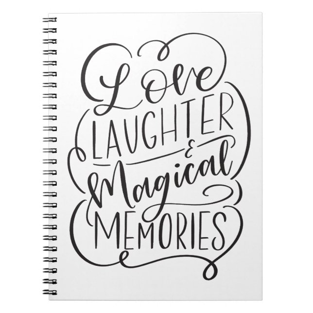 Love Laughter & Magical Memories Lettering Notebook (Front)